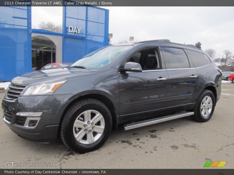Cyber Gray Metallic / Ebony 2013 Chevrolet Traverse LT AWD
