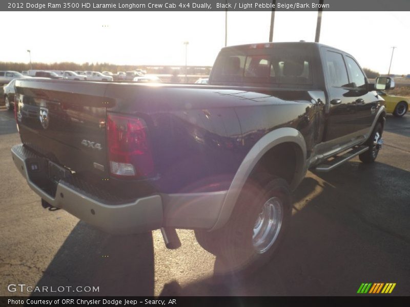 Black / Light Pebble Beige/Bark Brown 2012 Dodge Ram 3500 HD Laramie Longhorn Crew Cab 4x4 Dually