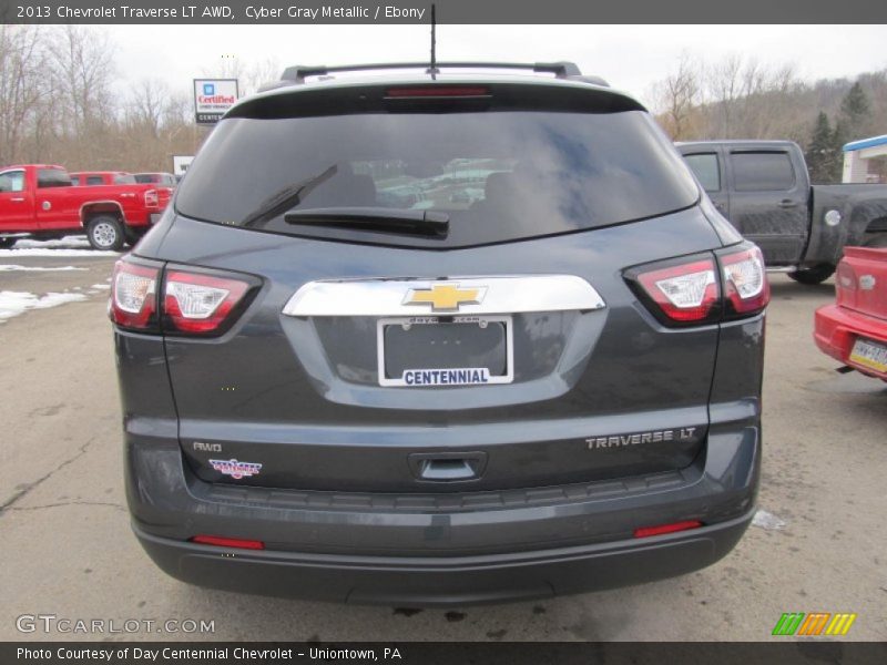 Cyber Gray Metallic / Ebony 2013 Chevrolet Traverse LT AWD