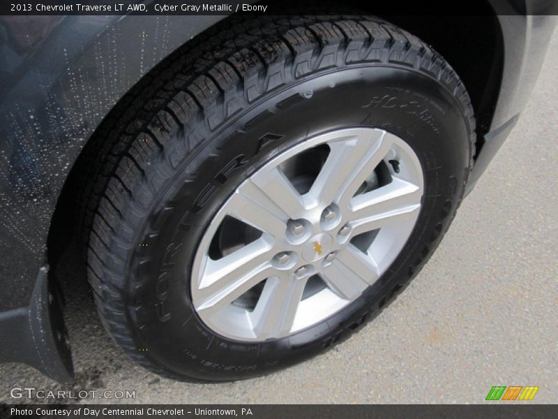 Cyber Gray Metallic / Ebony 2013 Chevrolet Traverse LT AWD