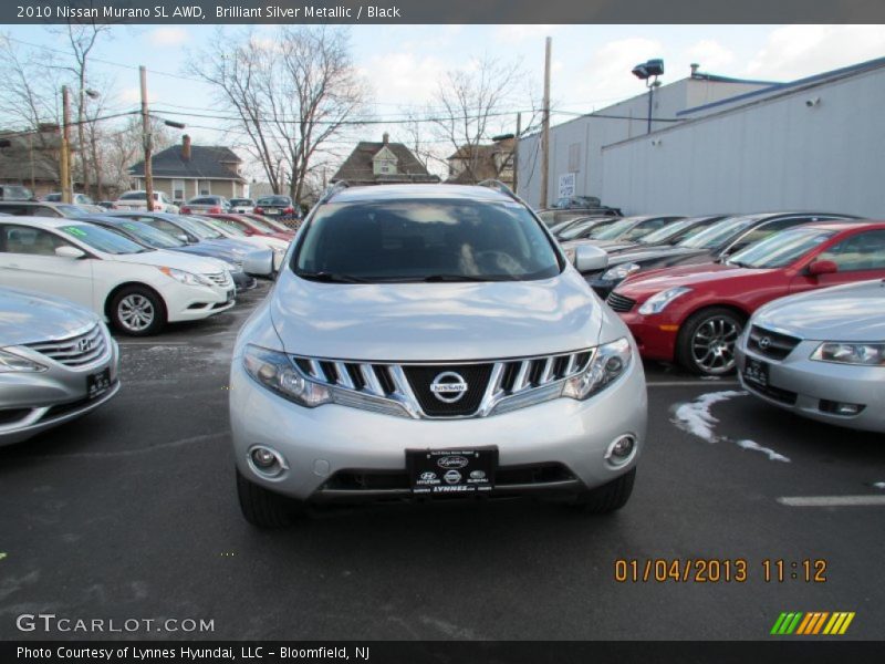 Brilliant Silver Metallic / Black 2010 Nissan Murano SL AWD