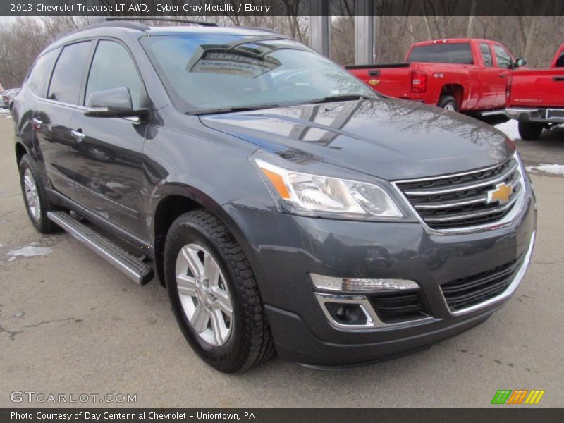 Cyber Gray Metallic / Ebony 2013 Chevrolet Traverse LT AWD