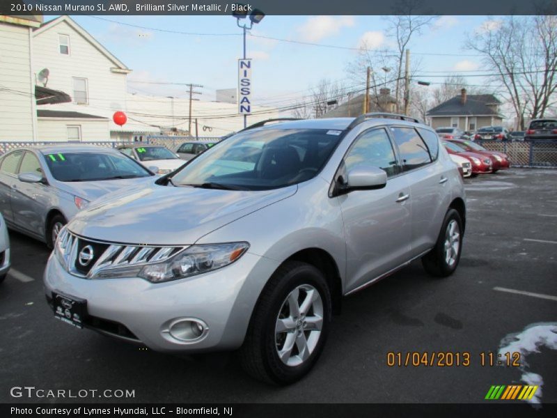 Brilliant Silver Metallic / Black 2010 Nissan Murano SL AWD
