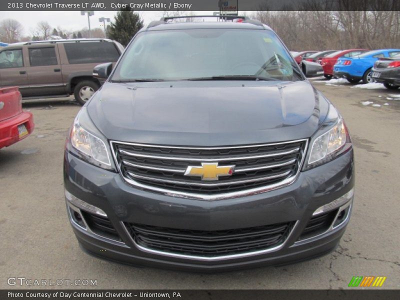 Cyber Gray Metallic / Ebony 2013 Chevrolet Traverse LT AWD