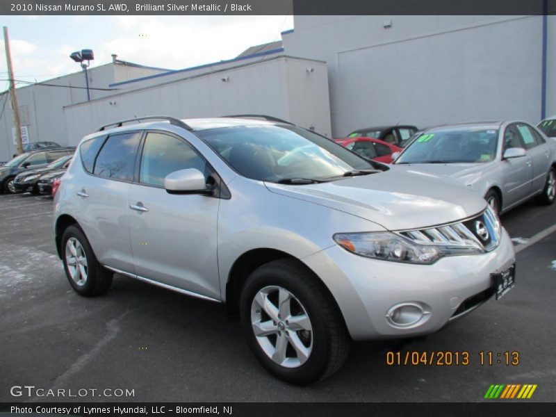 Brilliant Silver Metallic / Black 2010 Nissan Murano SL AWD