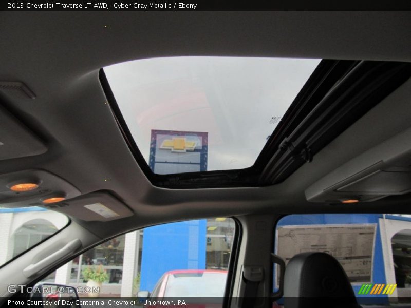 Cyber Gray Metallic / Ebony 2013 Chevrolet Traverse LT AWD