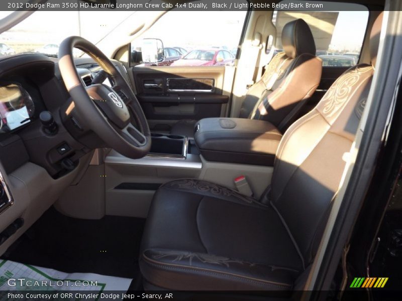 Black / Light Pebble Beige/Bark Brown 2012 Dodge Ram 3500 HD Laramie Longhorn Crew Cab 4x4 Dually