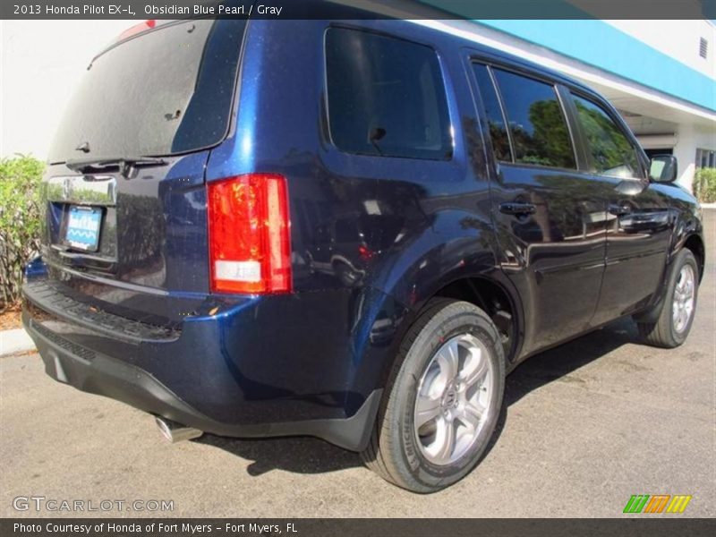 Obsidian Blue Pearl / Gray 2013 Honda Pilot EX-L