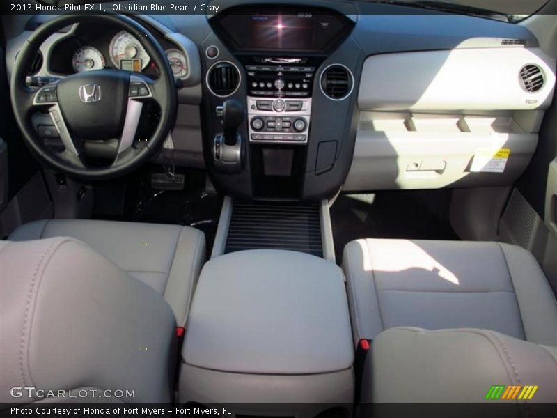 Obsidian Blue Pearl / Gray 2013 Honda Pilot EX-L