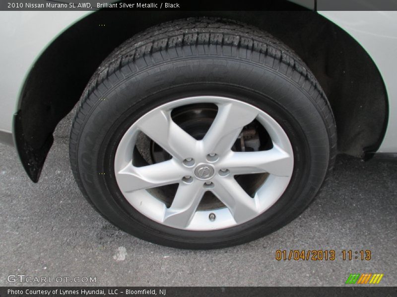 Brilliant Silver Metallic / Black 2010 Nissan Murano SL AWD