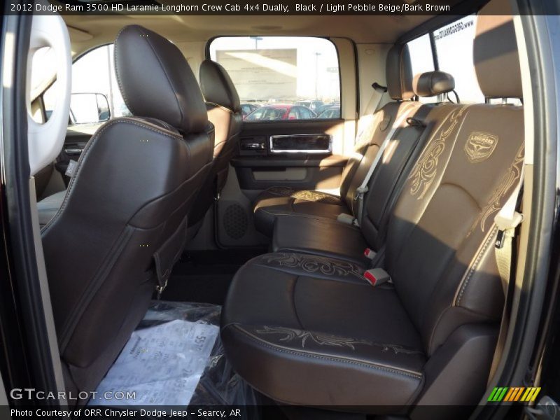 Black / Light Pebble Beige/Bark Brown 2012 Dodge Ram 3500 HD Laramie Longhorn Crew Cab 4x4 Dually