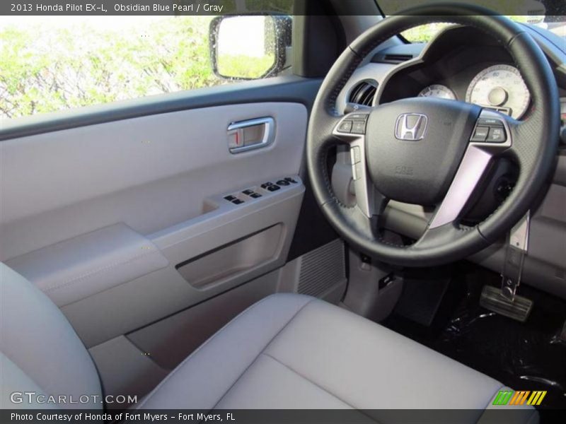 Obsidian Blue Pearl / Gray 2013 Honda Pilot EX-L