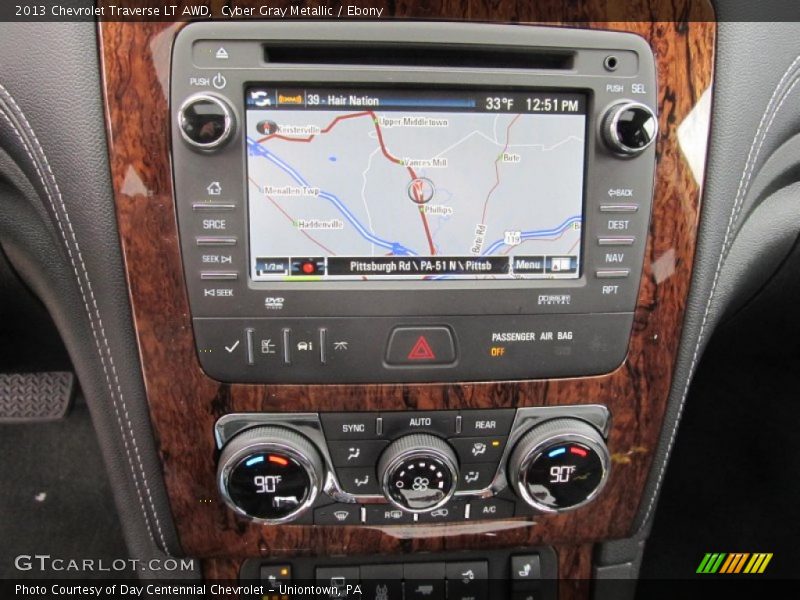 Cyber Gray Metallic / Ebony 2013 Chevrolet Traverse LT AWD