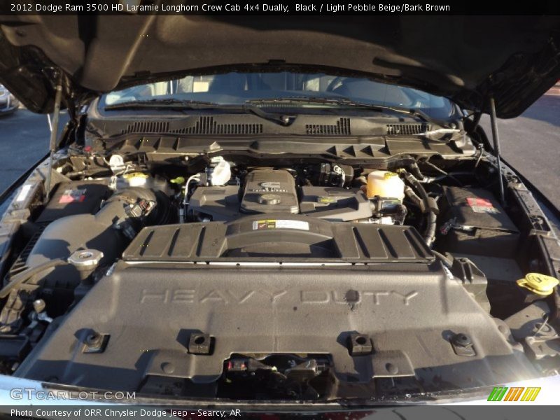 Black / Light Pebble Beige/Bark Brown 2012 Dodge Ram 3500 HD Laramie Longhorn Crew Cab 4x4 Dually