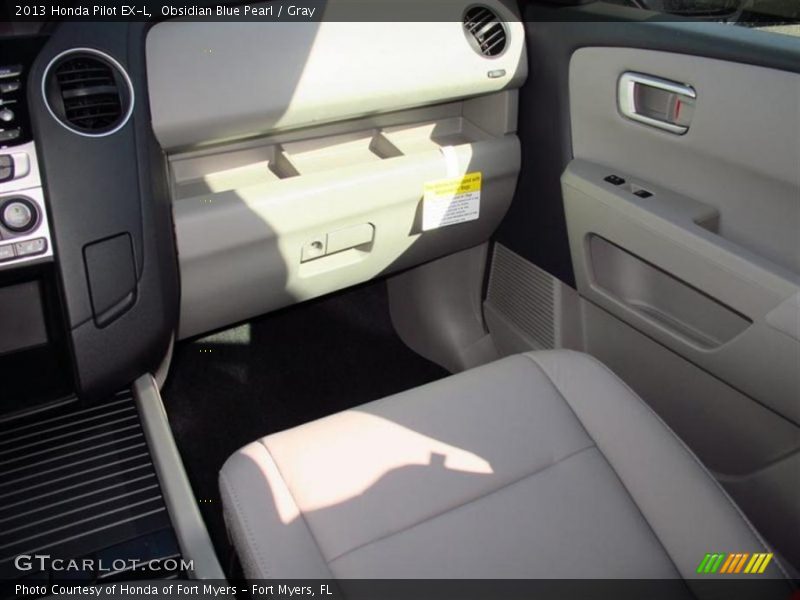 Obsidian Blue Pearl / Gray 2013 Honda Pilot EX-L