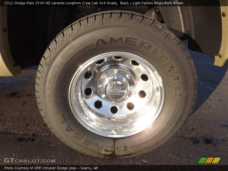 Black / Light Pebble Beige/Bark Brown 2012 Dodge Ram 3500 HD Laramie Longhorn Crew Cab 4x4 Dually