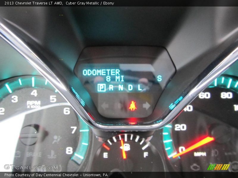 Cyber Gray Metallic / Ebony 2013 Chevrolet Traverse LT AWD
