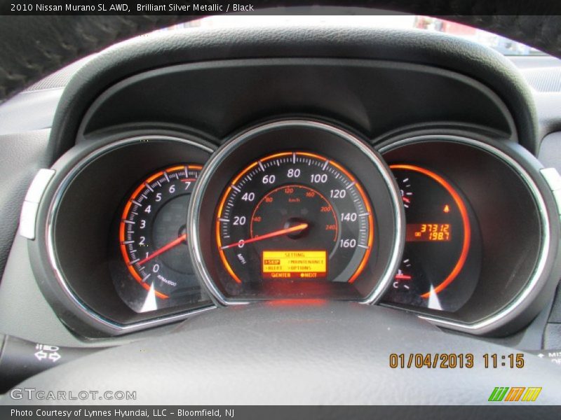 Brilliant Silver Metallic / Black 2010 Nissan Murano SL AWD