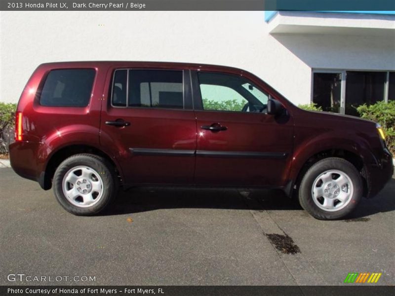 Dark Cherry Pearl / Beige 2013 Honda Pilot LX