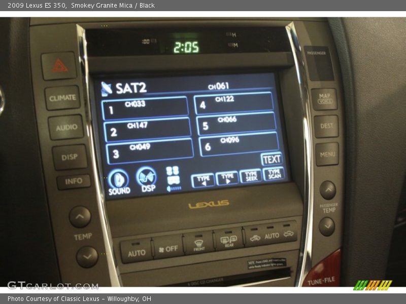 Smokey Granite Mica / Black 2009 Lexus ES 350