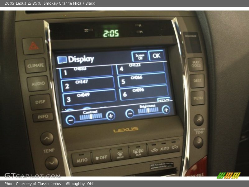 Smokey Granite Mica / Black 2009 Lexus ES 350