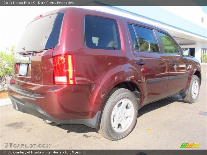 Dark Cherry Pearl / Beige 2013 Honda Pilot LX