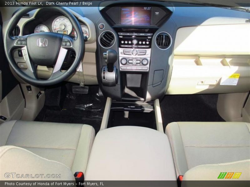 Dark Cherry Pearl / Beige 2013 Honda Pilot LX