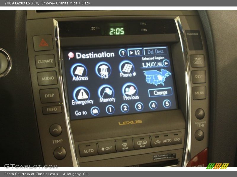 Smokey Granite Mica / Black 2009 Lexus ES 350