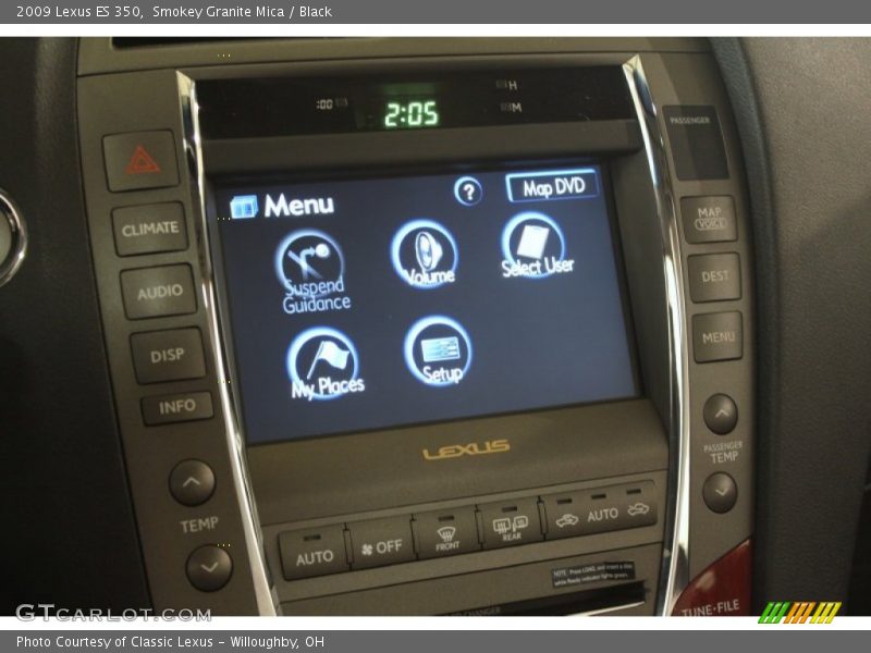 Smokey Granite Mica / Black 2009 Lexus ES 350