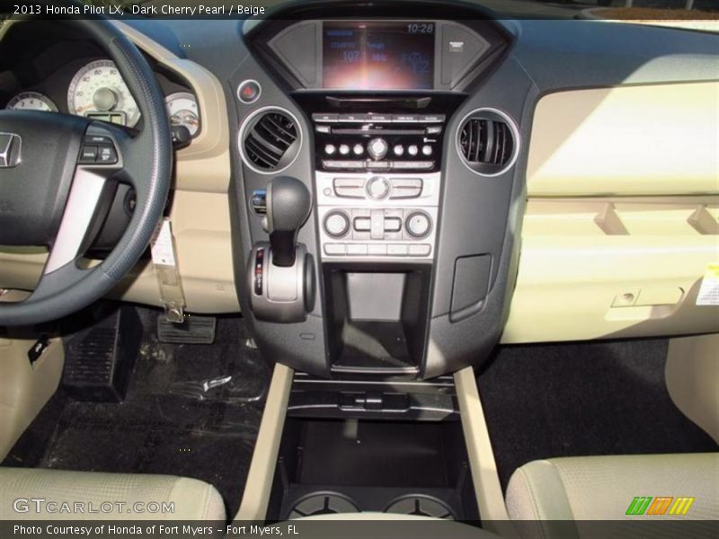 Dark Cherry Pearl / Beige 2013 Honda Pilot LX