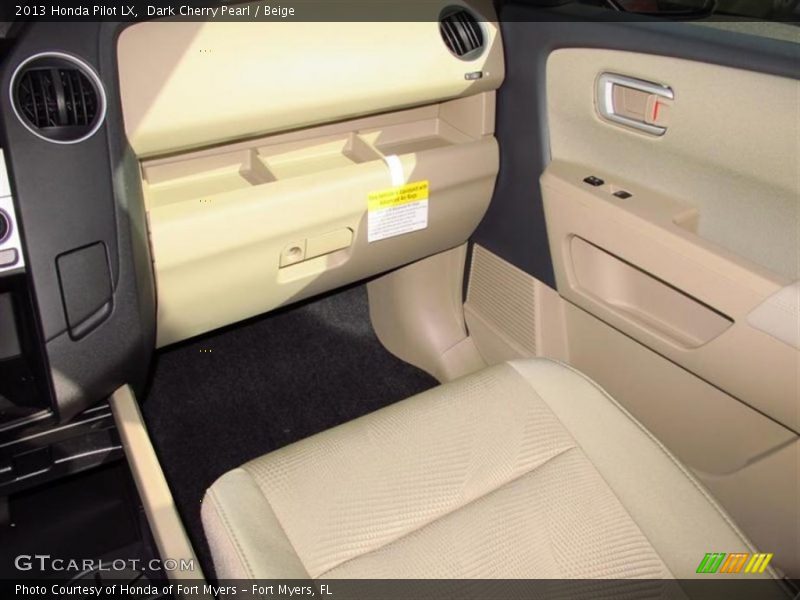 Dark Cherry Pearl / Beige 2013 Honda Pilot LX