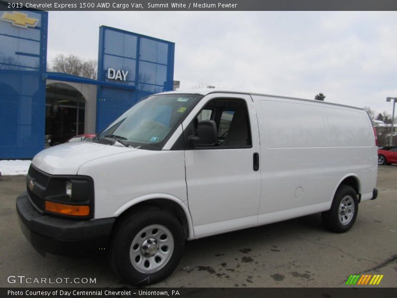 Summit White / Medium Pewter 2013 Chevrolet Express 1500 AWD Cargo Van