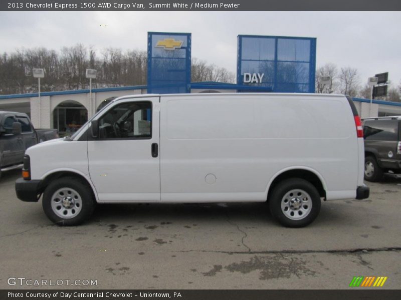 Summit White / Medium Pewter 2013 Chevrolet Express 1500 AWD Cargo Van