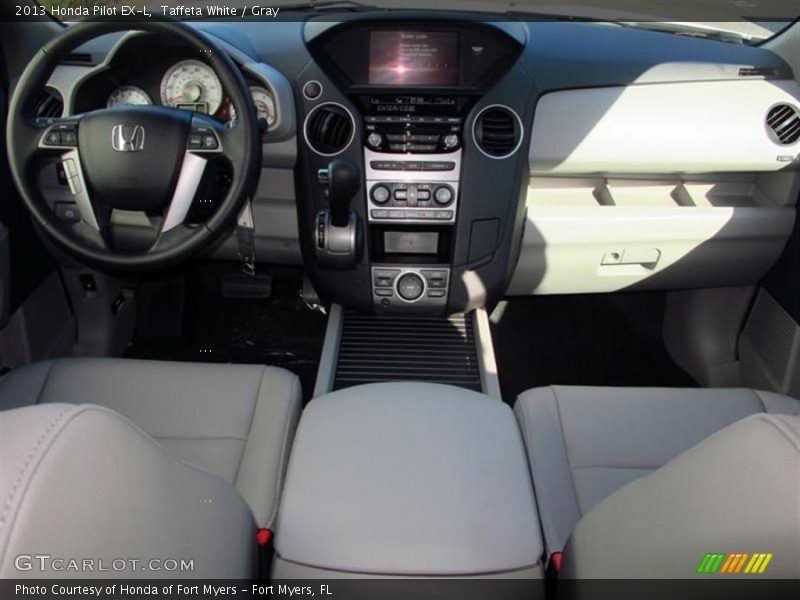 Taffeta White / Gray 2013 Honda Pilot EX-L