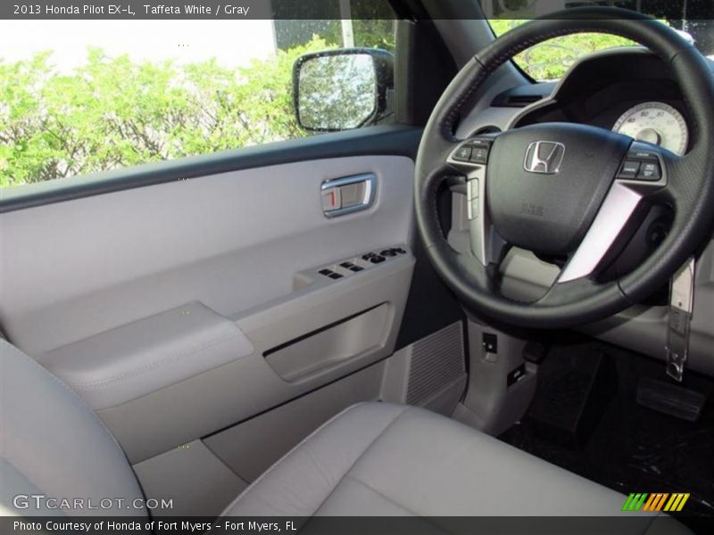Taffeta White / Gray 2013 Honda Pilot EX-L