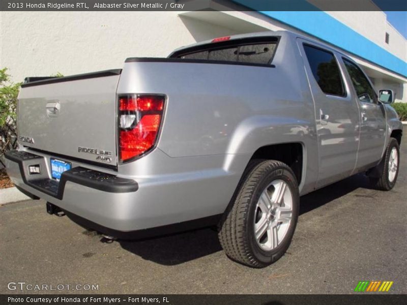 Alabaster Silver Metallic / Gray 2013 Honda Ridgeline RTL