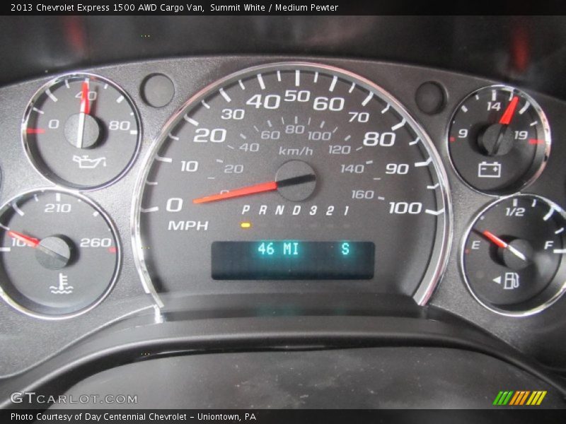  2013 Express 1500 AWD Cargo Van 1500 AWD Cargo Van Gauges
