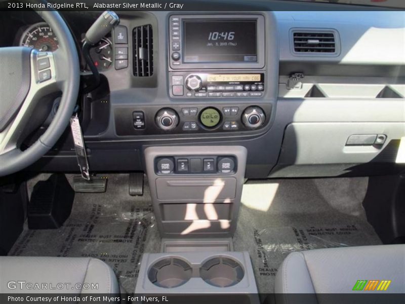 Alabaster Silver Metallic / Gray 2013 Honda Ridgeline RTL