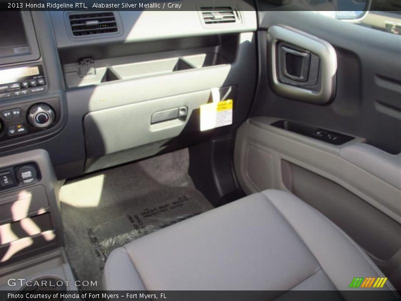 Alabaster Silver Metallic / Gray 2013 Honda Ridgeline RTL