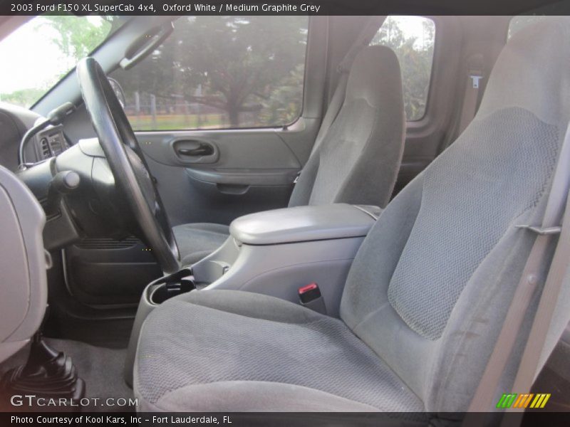 Oxford White / Medium Graphite Grey 2003 Ford F150 XL SuperCab 4x4