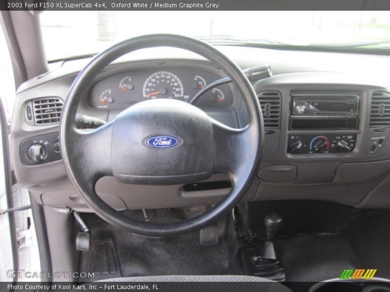 Oxford White / Medium Graphite Grey 2003 Ford F150 XL SuperCab 4x4