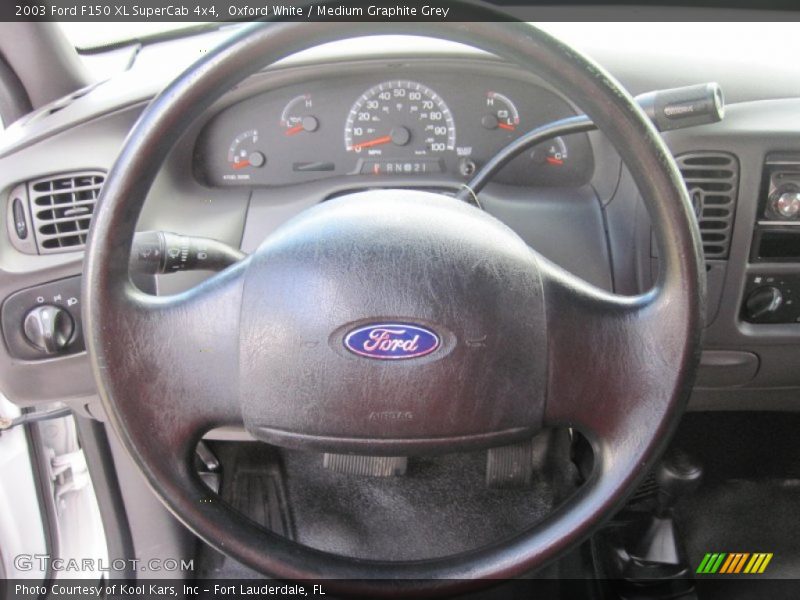 Oxford White / Medium Graphite Grey 2003 Ford F150 XL SuperCab 4x4