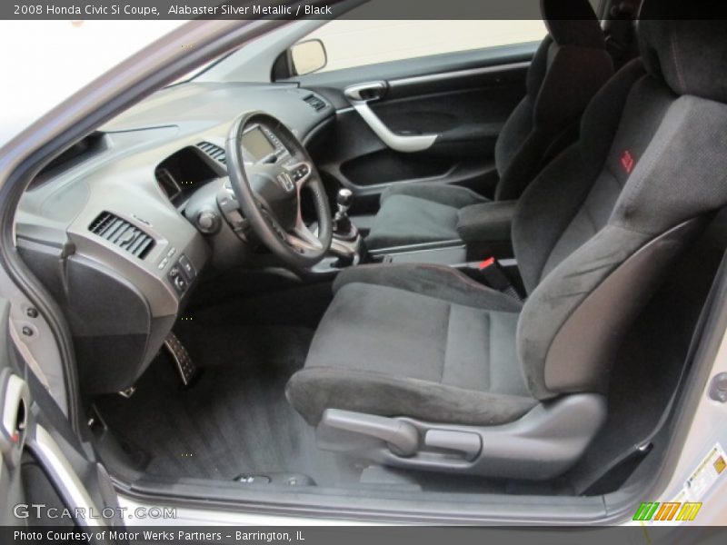 Alabaster Silver Metallic / Black 2008 Honda Civic Si Coupe