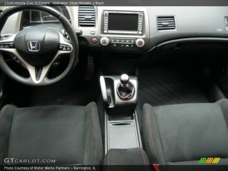 Alabaster Silver Metallic / Black 2008 Honda Civic Si Coupe