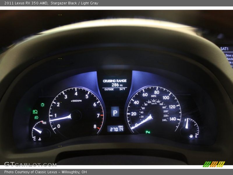 Stargazer Black / Light Gray 2011 Lexus RX 350 AWD