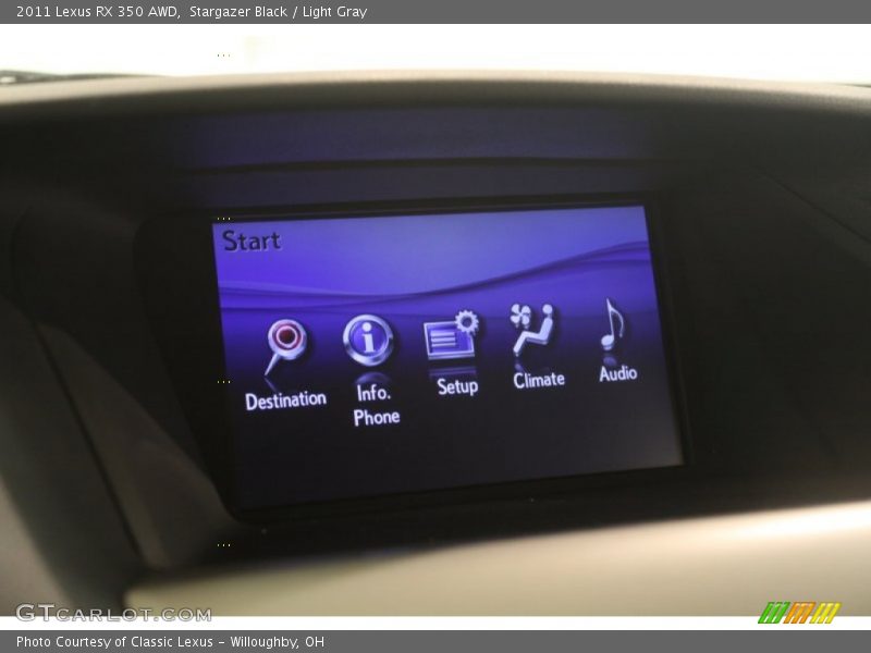 Stargazer Black / Light Gray 2011 Lexus RX 350 AWD