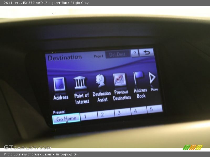 Stargazer Black / Light Gray 2011 Lexus RX 350 AWD
