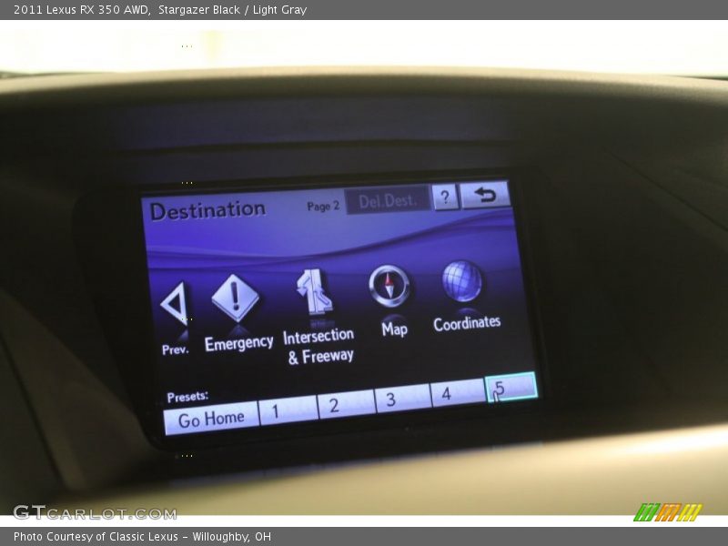 Stargazer Black / Light Gray 2011 Lexus RX 350 AWD