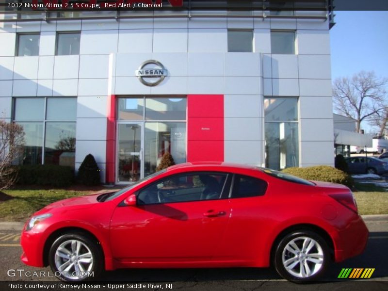 Red Alert / Charcoal 2012 Nissan Altima 2.5 S Coupe