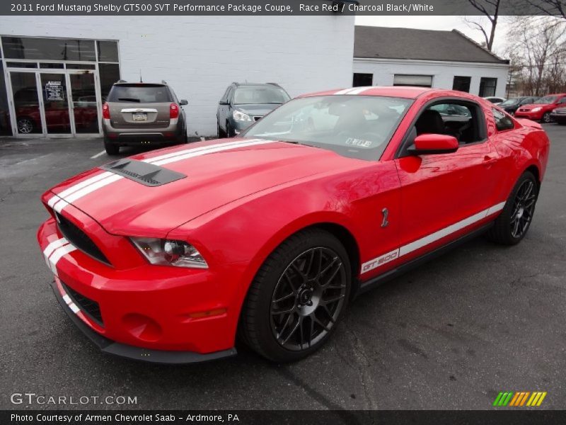 Front 3/4 View of 2011 Mustang Shelby GT500 SVT Performance Package Coupe